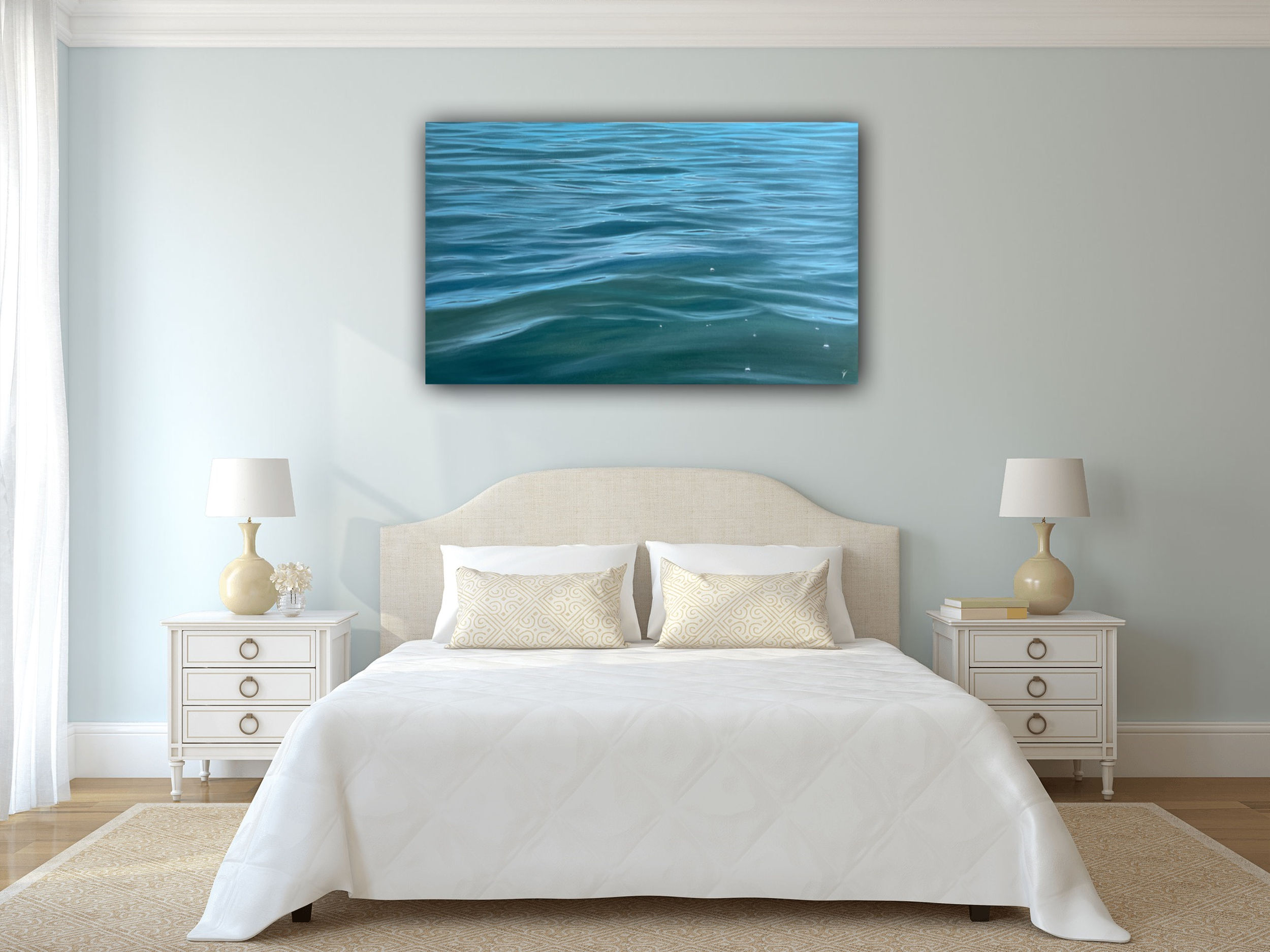Embraced by the Sea - Extra Large Original Waves Oil Painting on