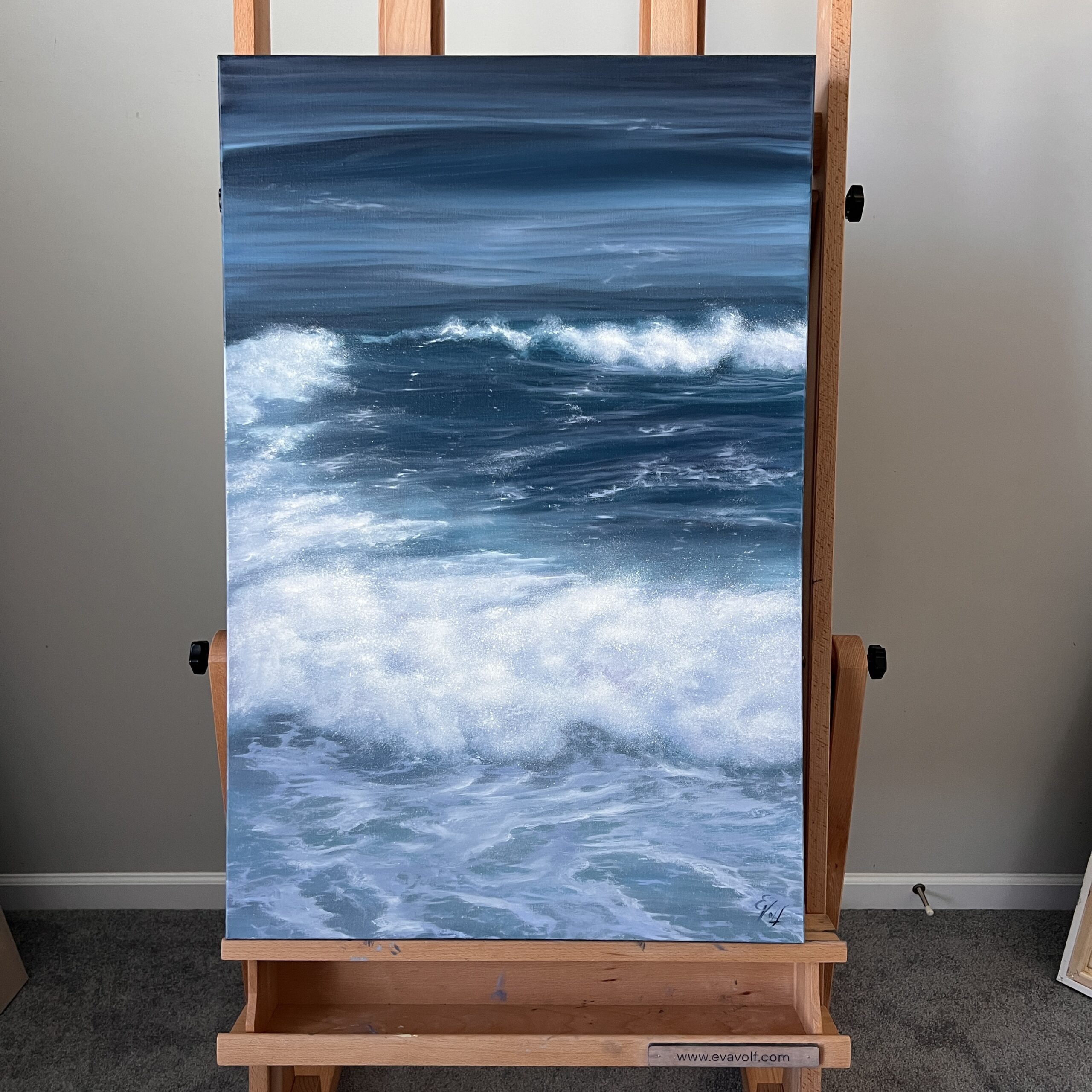 木縁の海｜Edge of Blue Flow Water's Edge 36x24
